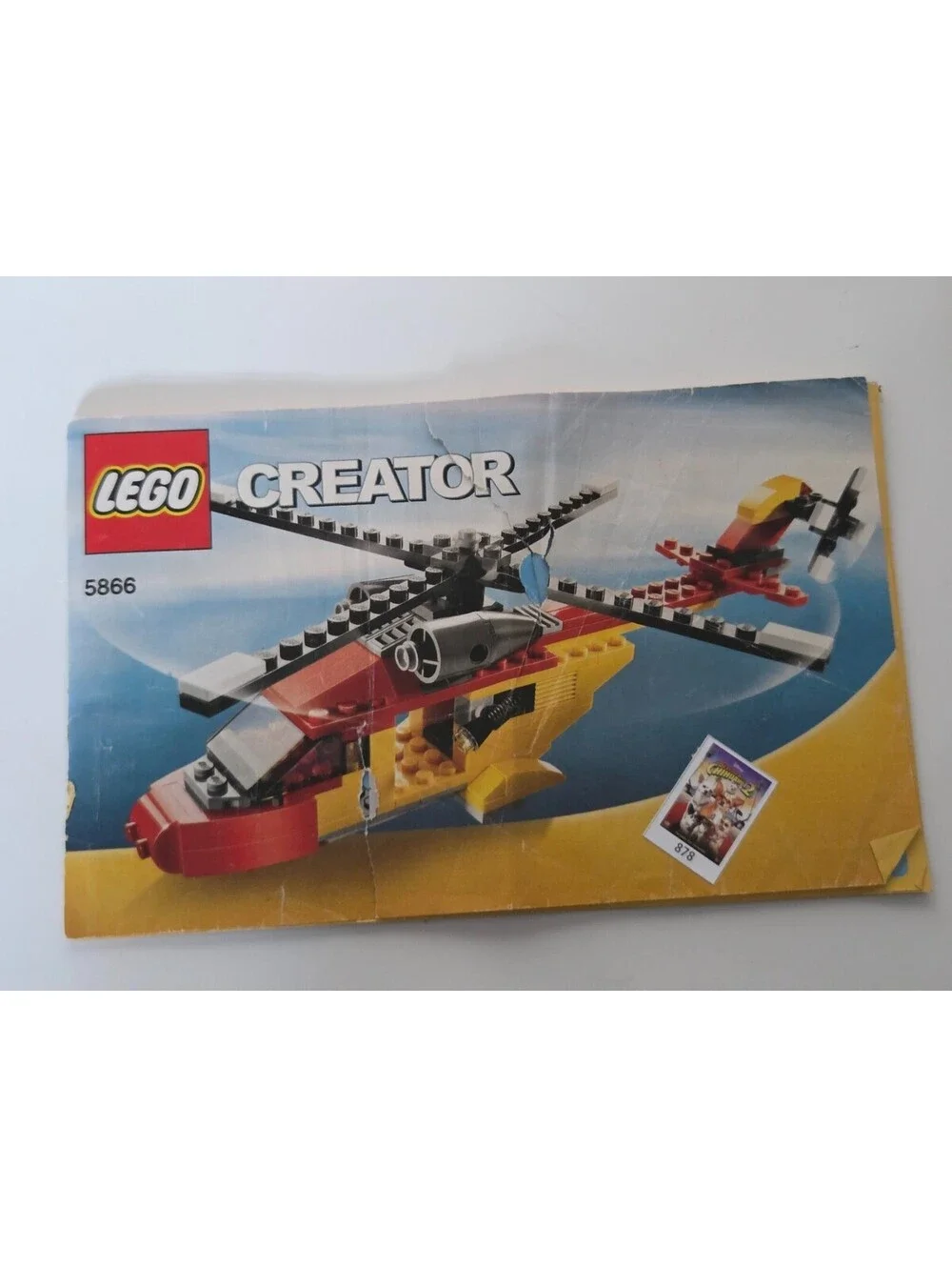 Lego Creator Set 5866 Rotor Rescue Helicopter Instruction Manual Booklet